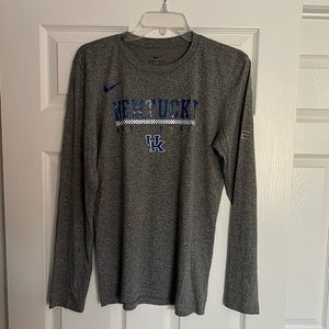 NWOT Nike Kentucky Dri Fit gray long sleeve shirt